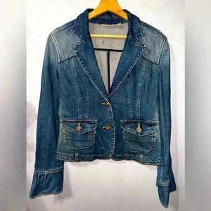 DKNY Double Button Jean Jacket Size Medium